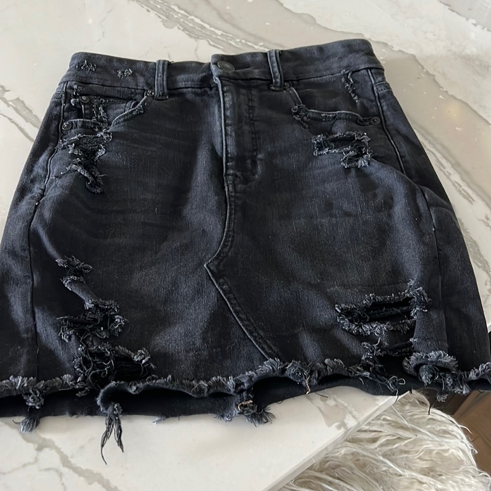 Black Jean skirt